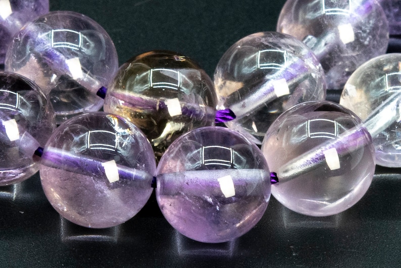 113434 10MM Yellow Purple Ametrine Beads Grade AA Genuine Natural Round Gemstone Loose Beads 38 19 Pcs