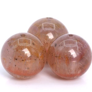 18 Pcs - 11MM Rare Auralite 23 Cacoxenite Beads Grade A Genuine Natural Round Gemstone Loose Beads (105863)