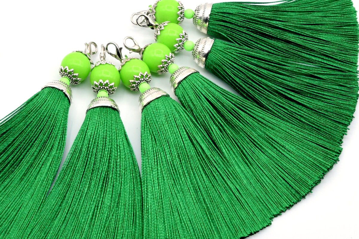 2 Pcs 3.14 / 8CM Grass Green Tassel Polyester 1.5CM Etsy