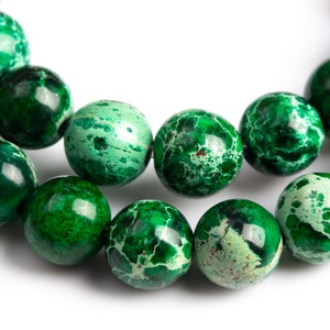 Sea Sediment Imperial Jasper Gemstone Beads 4MM Deep Green Round AAA Quality Loose Beads (115087)