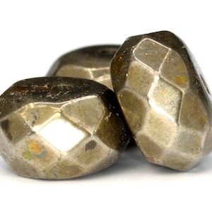 Genuine Natural Pyrite Gemstone Beads 8x5MM Copper Faceted rondelle AAA Quality Loose Beads (102321)