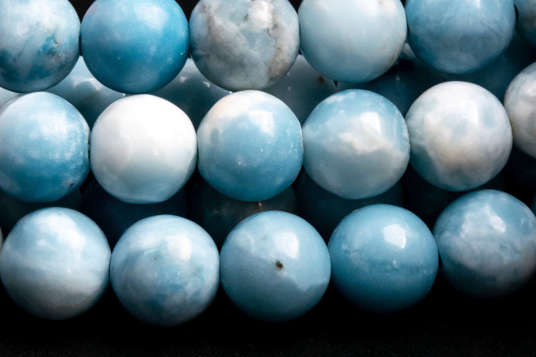 クォーツ ジェムストーン ビーズ 8 MM ラリマー ブルーカラー ラウンド