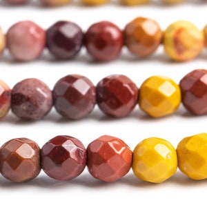 Echte Natürliche Mookait Edelstein Perlen 4 MM Multicolor facettierte Runde AA Qualität lose Perlen (107639)