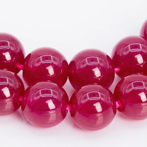 Cuentas de corindón sintético de 8 mm, redondas, sueltas, de color púrpura y rojo, de calidad AAA (111873)