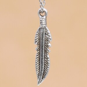 30 Pcs - 24x5MM Feather Charm Silver Tone Zinc Alloy Charm (61289)