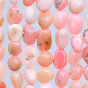 Genuine Natural Opal Gemstone Beads 5-8MM Pink Pebble Nugget AA Quality Loose Beads (108452)