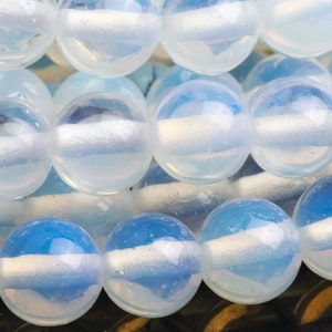 Opalite Beads 5-6MM White Round Loose Beads (102967)