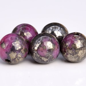 6mm/8mm rose red round gemstone loose beads 14 " 