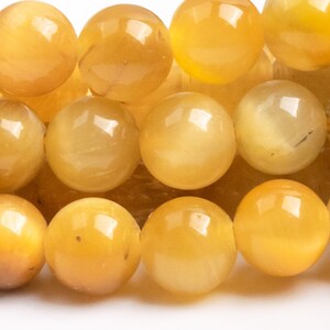 Tiger Eye Gemstone Beads 6MM Golden Round AA Quality Loose Beads (100214)