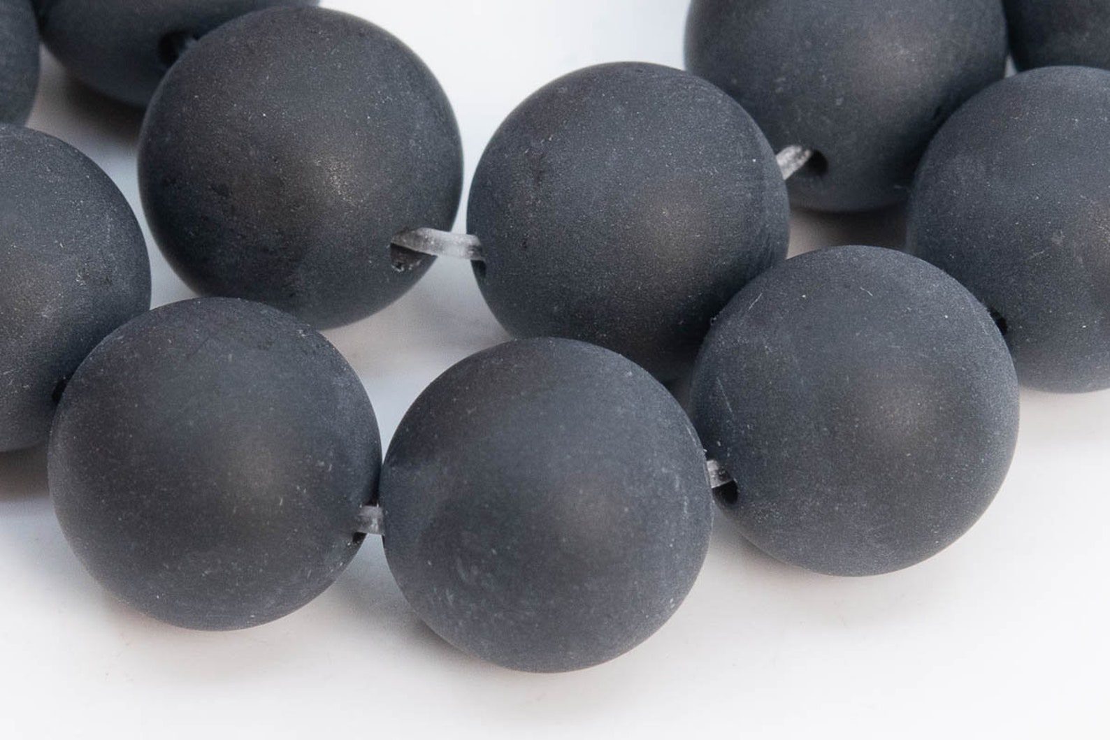 38 / 19 Pcs 10MM Matte Black Agate Beads Grade AA Genuine | Etsy