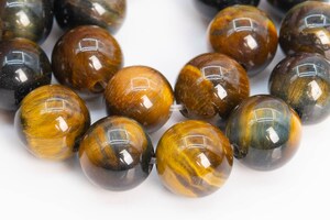 Perles En Pierres Naturelles – Quartz Rutile 8mm – Environ 50 Pièces Par Fil De 39,4 Cm – Pour Création De Bijoux DIY