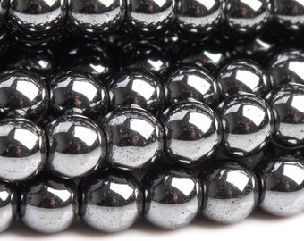 Genuine Natural Hematite Gemstone Beads 3MM Black Round AAA Quality Loose Beads (101314)