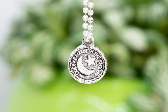 30 Pcs - 10x8x1mm Moon & Star Round Charm Double Side Antique