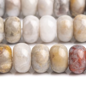 Genuine Natural Crazy Lace Agate Gemstone Beads 8x5MM Multicolor Rondelle AAA Quality Loose Beads (107189)