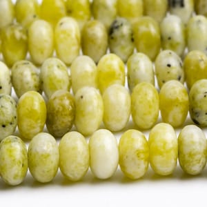 Turquoise Gemstone Beads 8x5MM Yellow Rondelle AAA Quality Loose Beads (103239)