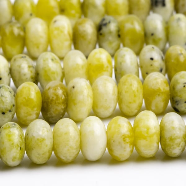 Turquoise Gemstone Beads 8x5MM Yellow Rondelle AAA Quality Loose Beads (103239)