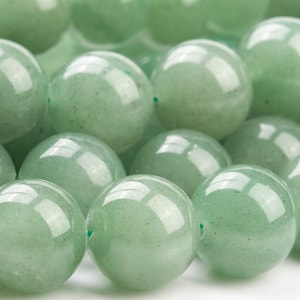 Genuine Natural Aventurine Gemstone Beads 15-16MM Parsley Bunch Round AAA Quality Loose Beads (103601)