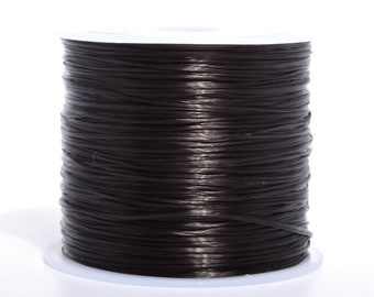 1 Spool - High Quality 0.8MM Black Japanese Elastic Cord / Thread Crystal String (64721-S2551)