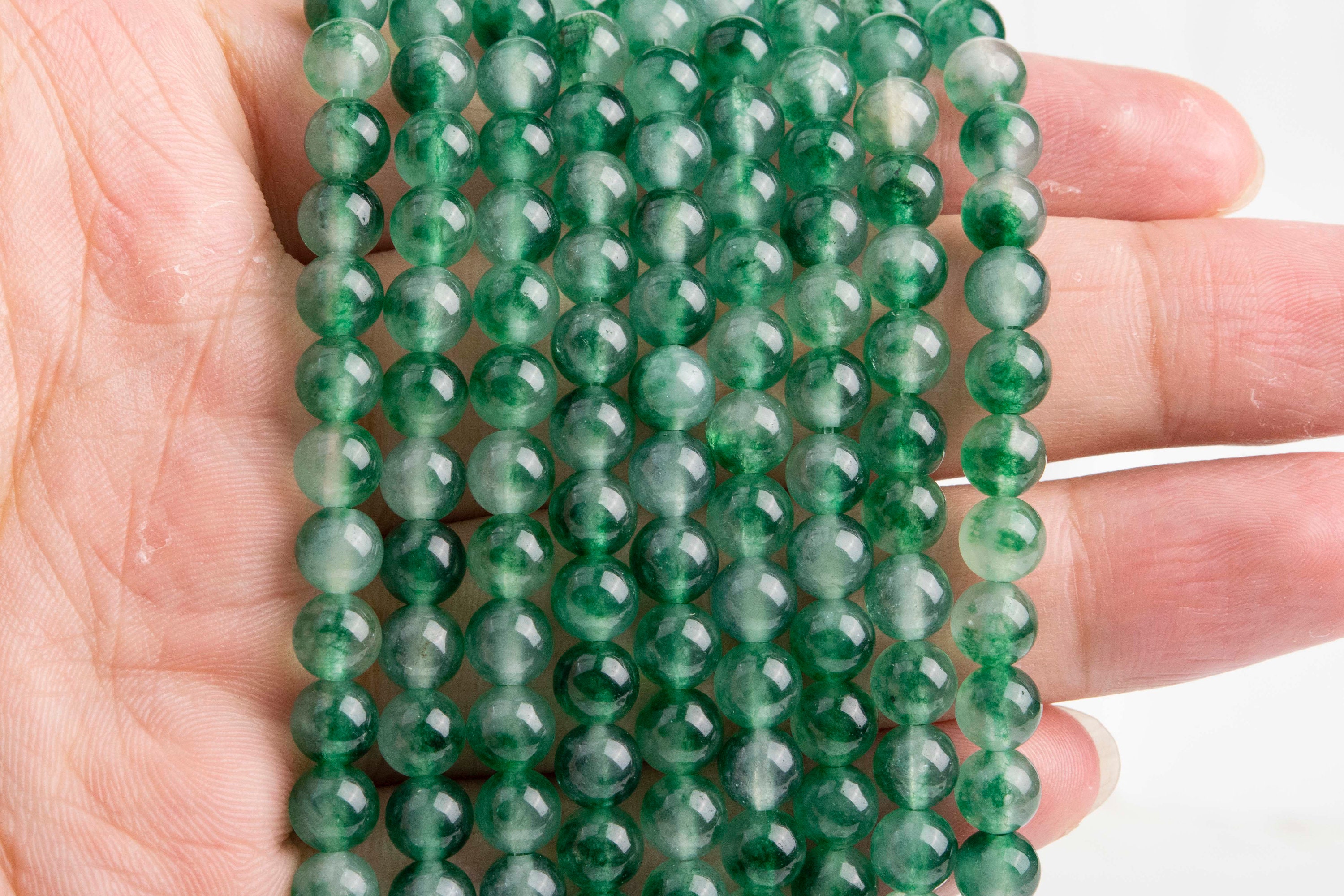 Cuentas De Jade Malayo De 6 Mm, Color Verde Bosque, Redondas, Sueltas, De Calidad AAA (116739) - México