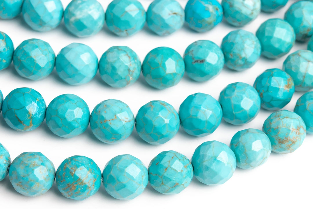Yochus Perline Pietra Naturale Blu Reale 10 Mm – 35 Pezzi, Sfuse Per Creazione Gioielli Fai Da Te, Bracciali E Collane