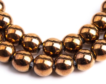Hämatit Edelstein Perlen 4 MM rotbronze AAA Qualität lose Perlen (101340)