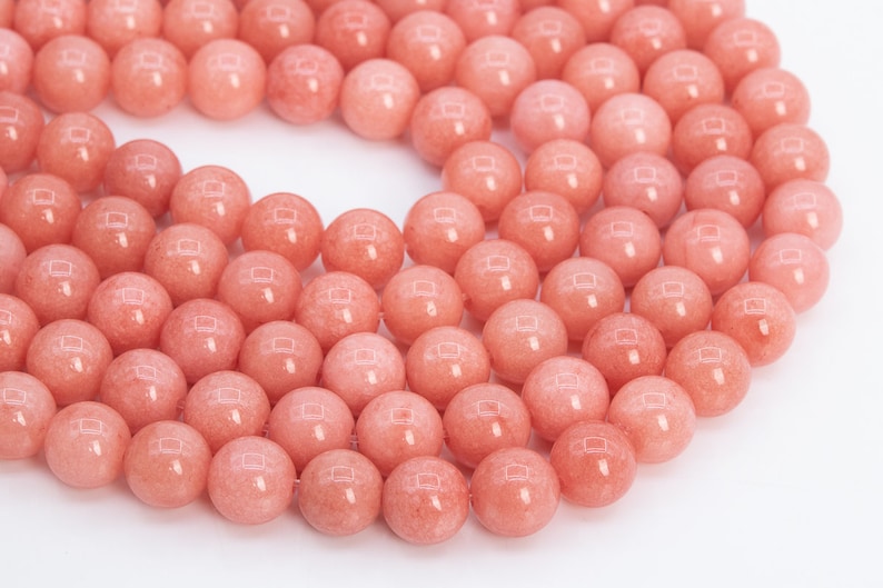 32 16 Pcs 111330 12MM Quartz Beads Coral Pink Color Grade AAA Natural Round Gemstone Loose Beads