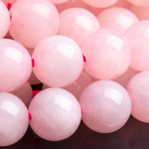 Rose Quartz Gemstone Beads 8MM Pink Round A Quality Loose Beads (100622)