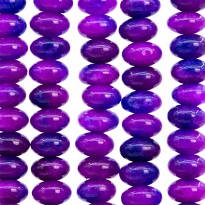 Jade Gemstone Beads 8x5MM Sugilite Purple Rondelle AAA Quality Loose Beads (115098)