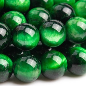 Tiger Eye Gemstone Beads 6MM Green Round AA Quality Loose Beads (100207)