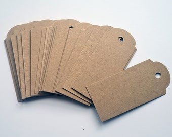 25 qty Recycled Kraft brown gift tags Various sizes