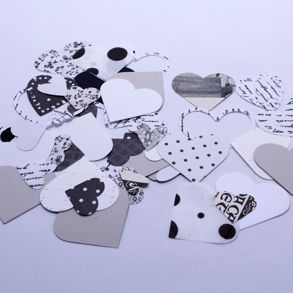 Assorted Die cut Heart Shapes -  various colours -  Valentines, Card making, Scrapbooking, Paper crafts