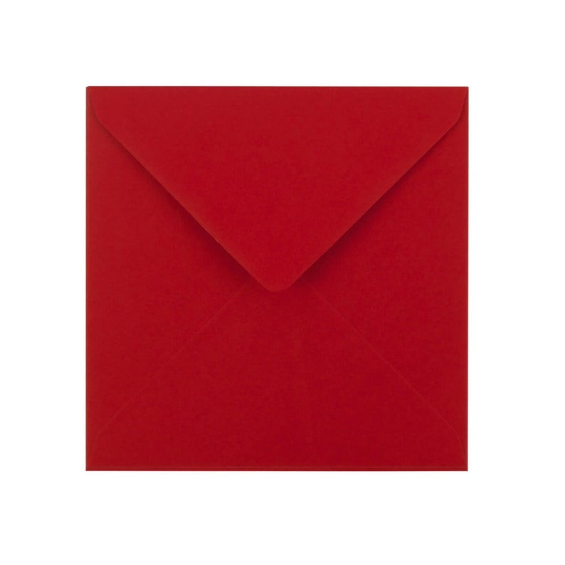 May include: A red envelope with a flap.