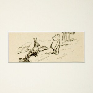 Winnie the Pooh foto - Pagina del libro vintage del libro del 1949 -In cui Rabbit ha una giornata impegnativa