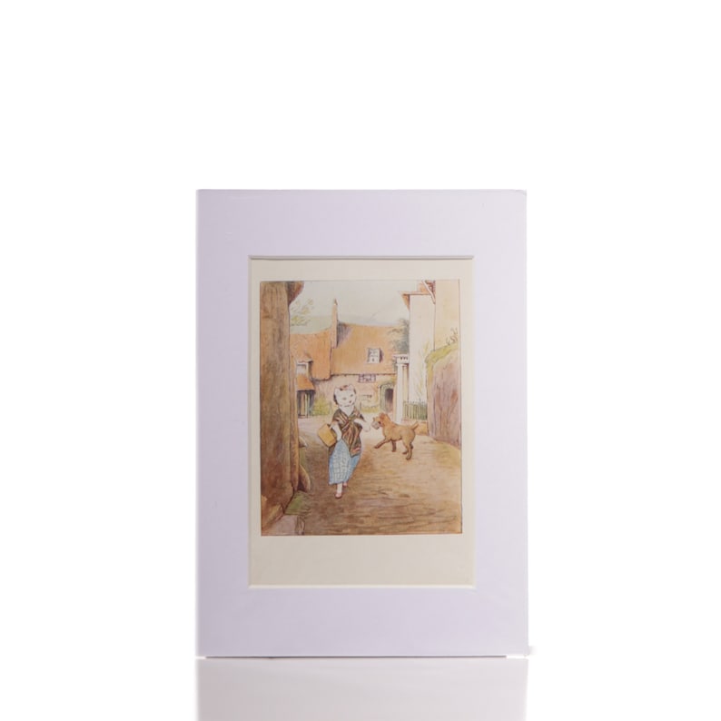Tale of Little Pig Robinson Vintage original colour page from Beatrix Potter 7x5 mounted picture