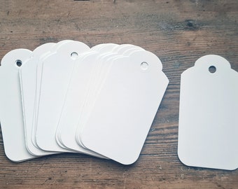 25 qty Smooth White card gift tags  Wedding Favours Various sizes