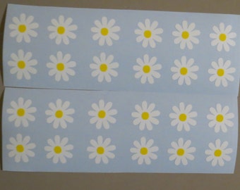 3 Large Daisies Vinyl Wall Art Stickers Decals 025