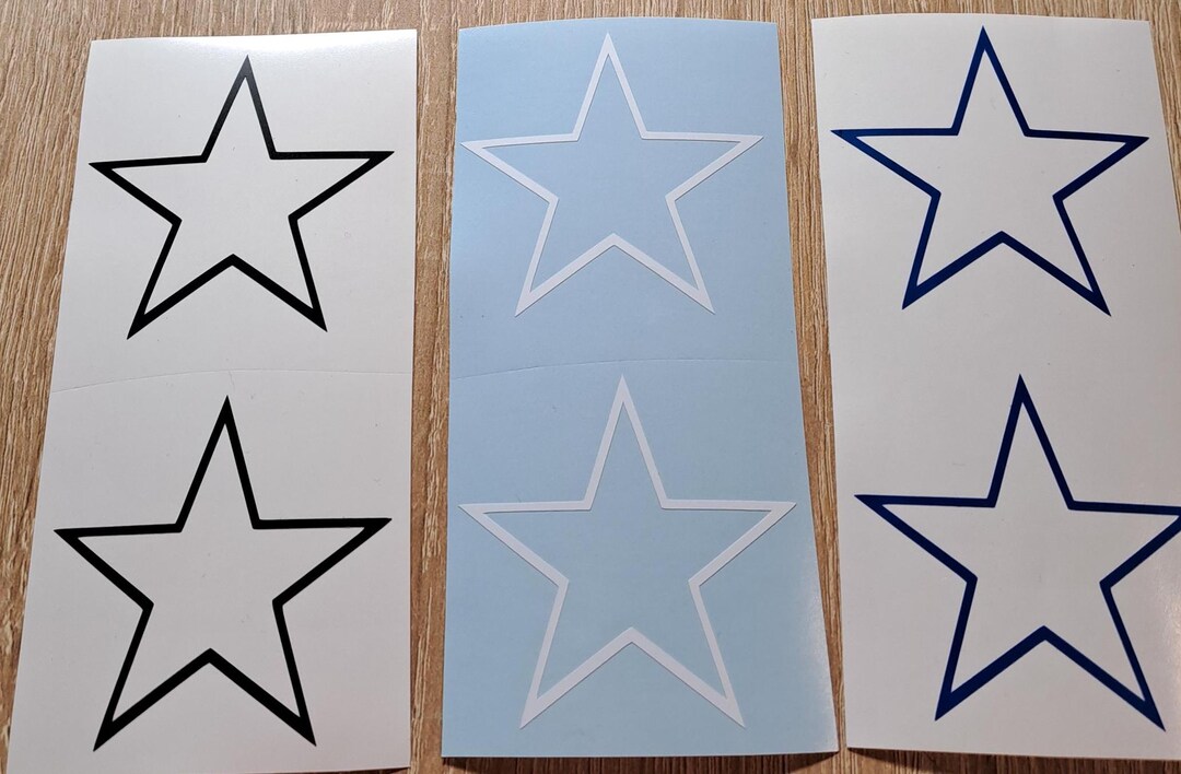 Pegatinas De Estrella Pequeñas De Vinilo Oracal | Pack Para Ordenador, Casco O Móvil | Hecho En USA