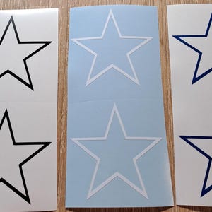 Star Outline Vinyl Decals: Waterproof Stickers