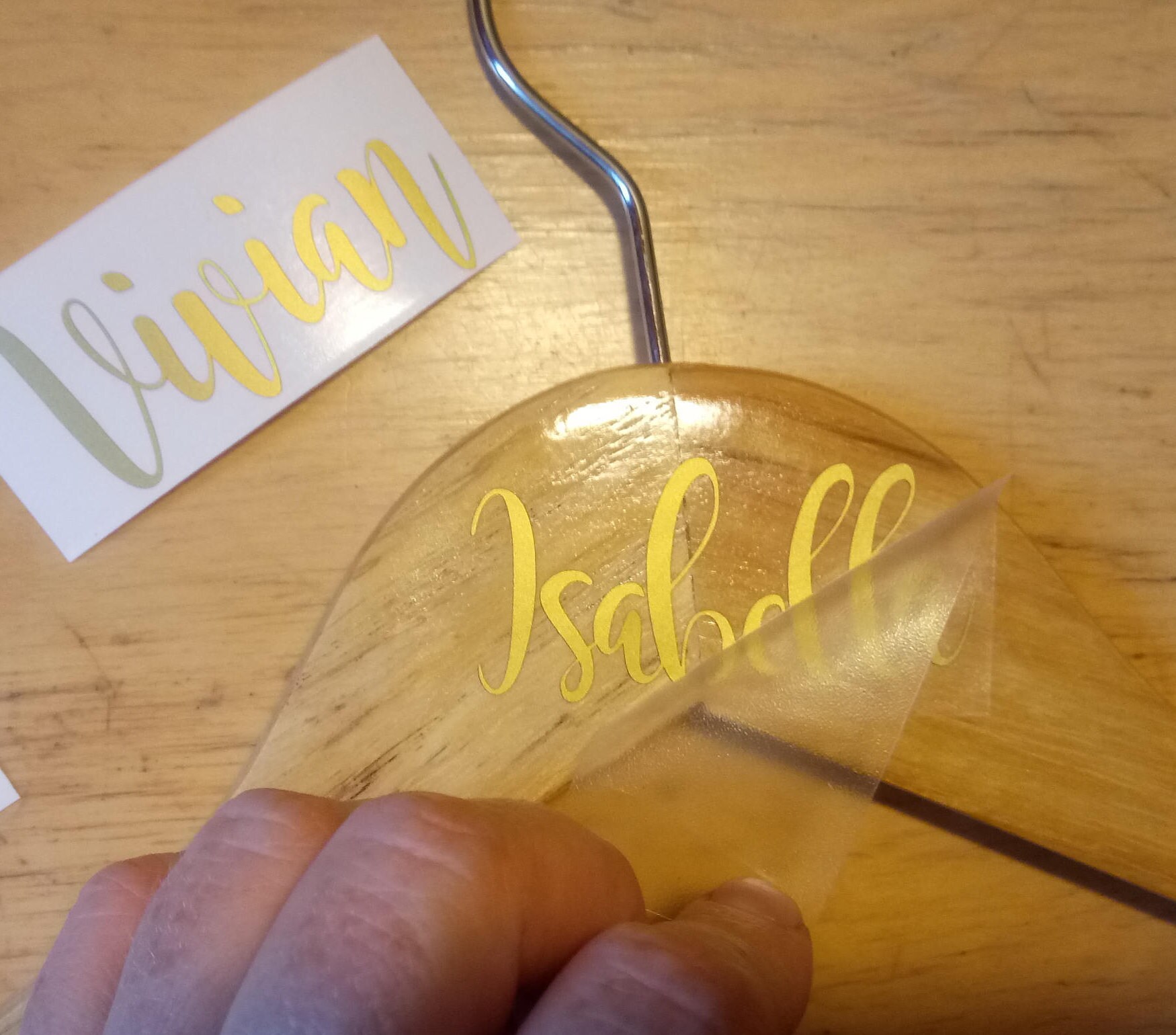 Custom Name Decals for Wood Hanger Bridal Party Decals Etsy