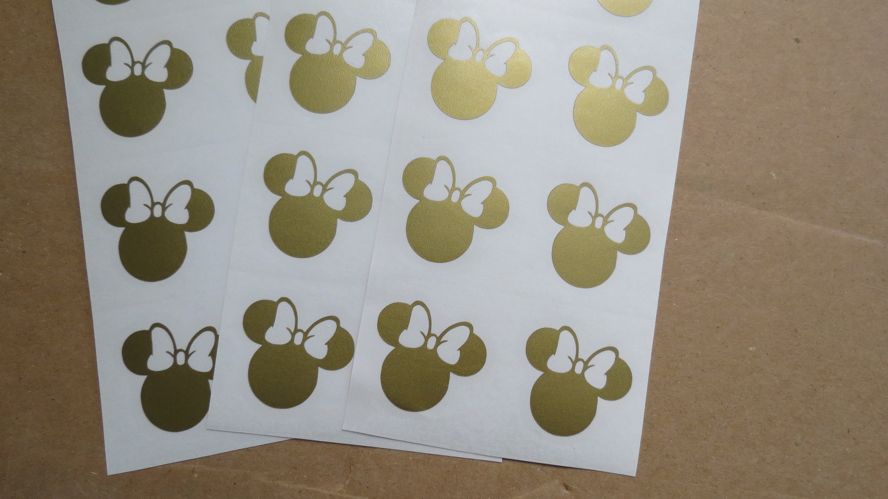Minnie Mouse Vinyl Decals - Party Decor, Cup Decals - Set of 6 - Etsy