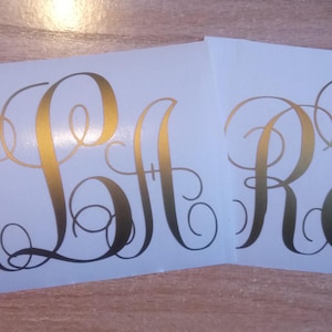 Adesivo monogramma in vinile personalizzato: auto, Yeti, computer