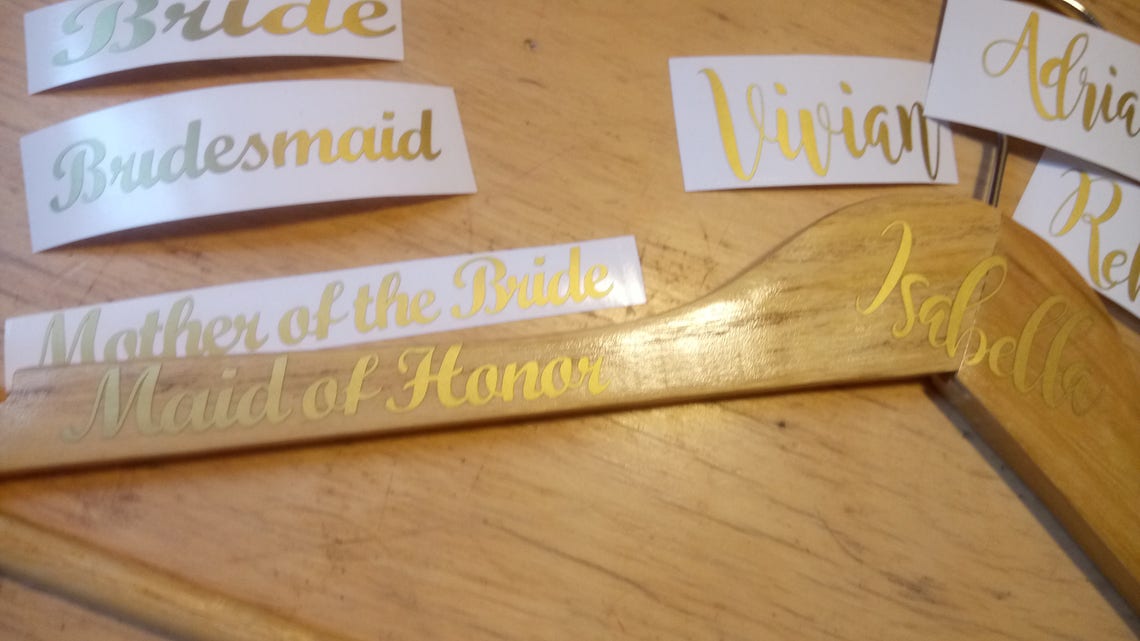 Rose Gold Color Custom Decals for Wood Hanger DIY Vinyl Etsy