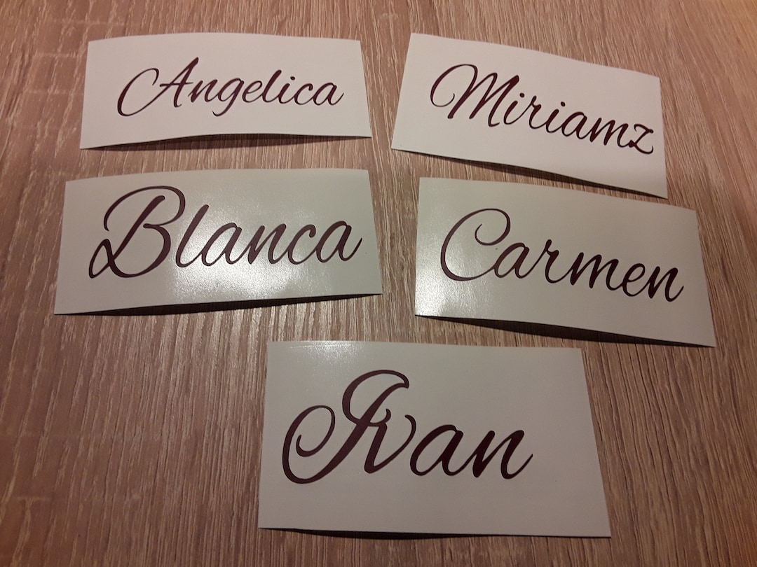 Custom Name Vinyl Decals for Glasses Wood Paper Windows Etsy