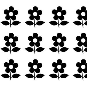 Flower stem vinyl decals  / Vinyl Flower Stickers  /   Flower Decals