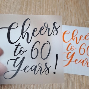 Birthday party decals, Cheers to Years ! Personalized Wine Glasses , Cheers to 40 Years stickers