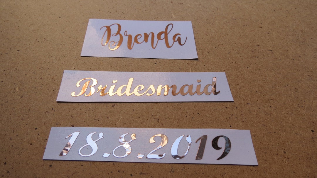 Rose Gold Color Custom Decals for Wood Hanger DIY Vinyl Etsy