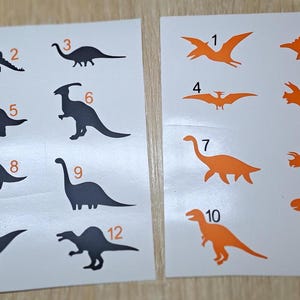 Dinosaur Silhouette Decals - Dinosaur vinyl decals for Yeti tumblers, laptop computers,  wall. T-Rex, Raptors, Triceratops, Stegasaurus