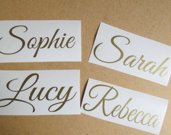 Custom name vinyl decal for wine glass , Personalized Wine Glass Decal. wedding party