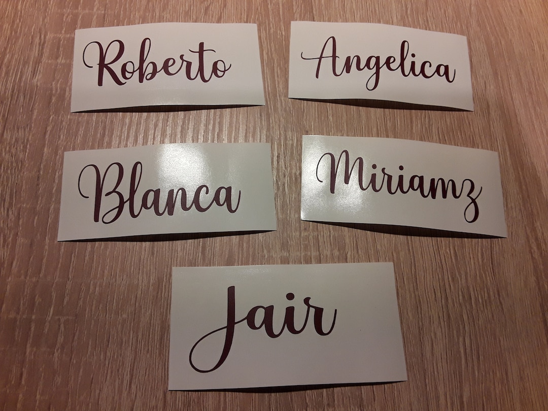 Custom Name Vinyl Decals for Glasses, Wood, Paper, Windows, Walls, Car