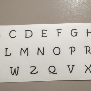 Block Letter Vinyl Alphabet, Capital letters